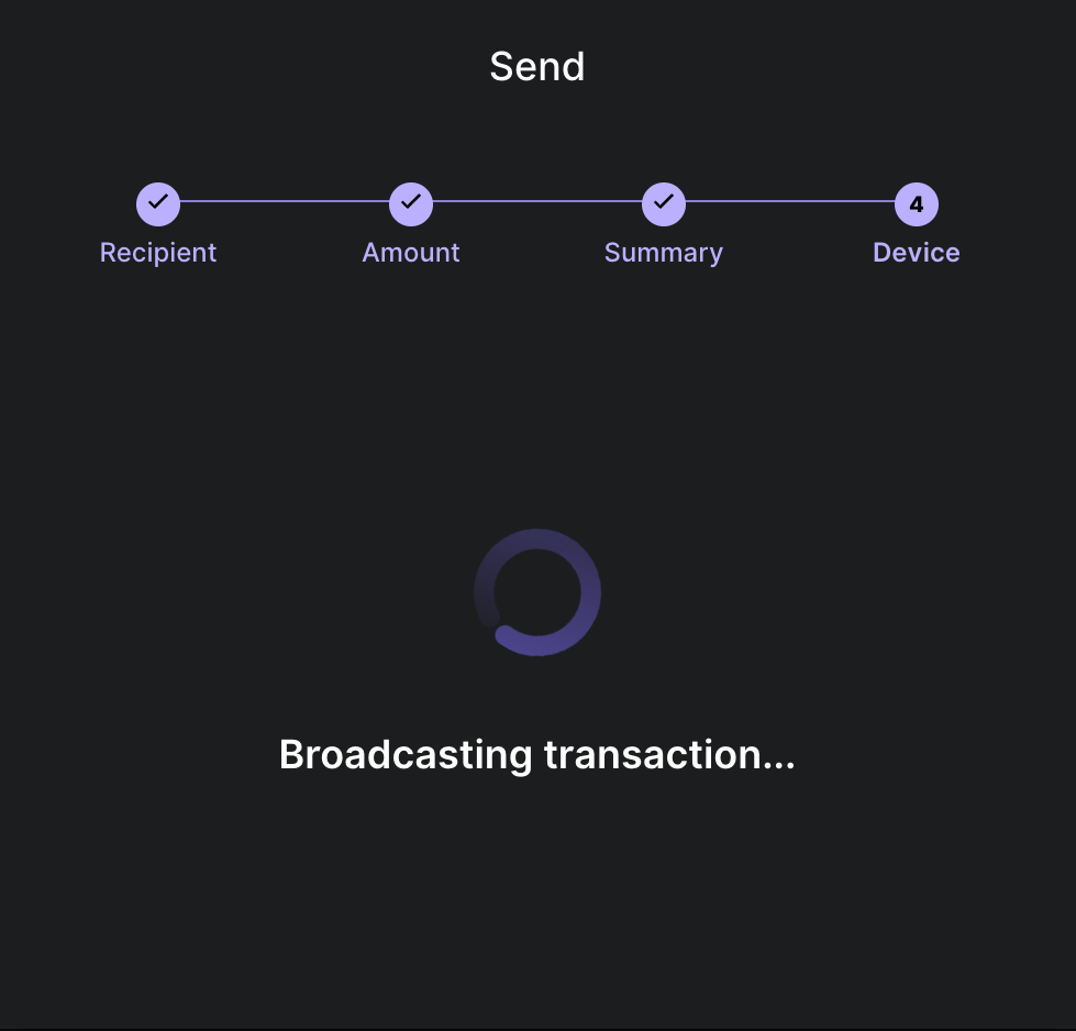 Broadcasting transaction